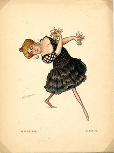 Ballerina Marie Petipa Da: Balletto Russo in Caricature, 1902-1905 da Nikolai Gustavovich Legat
