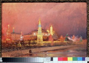 Illuminazione del Cremlino di Mosca da Nikolai Nikolaevich Gritsenko