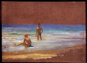 Ragazzi sulla riva del mare da Nikolai Nikolajevitch Gay