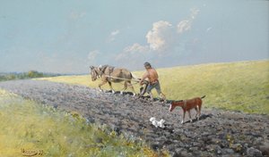 Aratura del campo, 1899 da Nikolai Nikolayevich Karasin