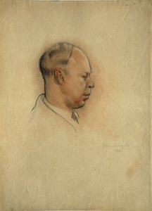 Ritratto del compositore Sergei Prokofiev (1891-1953) da Nikolai Nikolayevich Vysheslavtsev