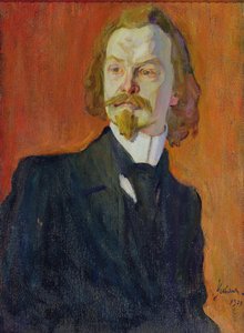 Ritratto di Konstantin Balmont da Nikolai Pavlovich Ulyanov