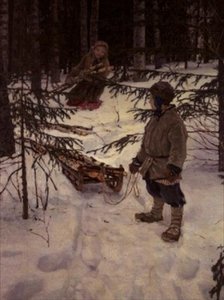 Raccolta di legna da ardere, Russia da Nikolai Petrovich Bogdanov Belsky
