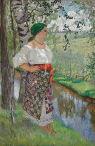 Contadina vicino a un Ruscello da Nikolai Petrovich Bogdanov Belsky