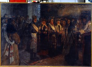 Il matrimonio con un prete ortodosso da Nikolai Petrovich Bogdanov Belsky