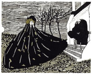 Illustrazione autunnale per la rivista Mir Iskusstva da Nikolai Petrovich Feofilaktov