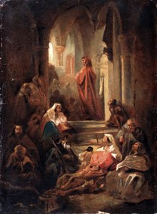 Una scena della vita di Dante Alighieri da Nikolai Petrovich Lomtev