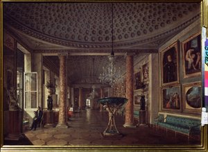 La galleria di pittura del Palazzo Stroganov a San Pietroburgo da Nikolai Stepanovich Nikitin
