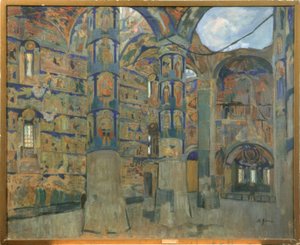 Interno della chiesa del monastero della Trinità di Makarios-Scheltowodski a Makarjewo