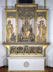 Gruppo di sculture in legno, dall