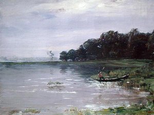 Paesaggio con barca, sera da Nikolay Nikanorovich Dubovskoy