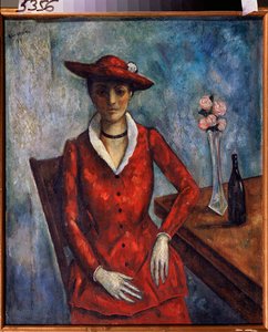 Una donna in rosso da Nikolay Vladimirovic Sinezubov