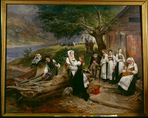 Sul terreno della chiesa da Nils Bergslien