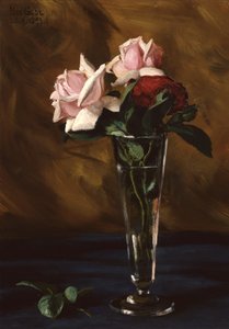 Composizione con rose in vetro da Nils Gude