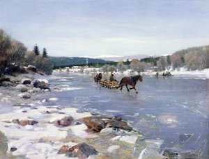 Trasporto di legname da Nils Hansteen