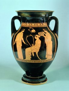 Anfora a figure rosse attiche, 460-50 a.C. da Niobid Painter
