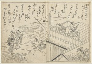 Casa da tè lungo un fiume da Nishikawa Sukenobu (attributed to)