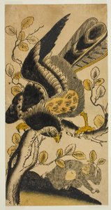 Aquila e scimmia da Nishimura Shigenaga