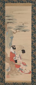 La fanciulla della salamoia Matsukaze da Nishimura Shigenobu