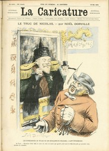 Illustrazione di Noel Dorville per la copertina di La Caricature (1880) da Noel Dorville