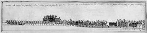 Montagu House, c.1700 (penna e inchiostro) da Noel Gasselin