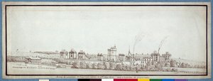 Il Castello di Vincennes, con camini fumanti