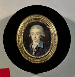 Ritratto in miniatura del conte Hans Axel von Fersen (1755-1810) da Noel Halle