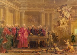 I magistrati di Parigi ricevono notizie della pace, 21 giugno 1763