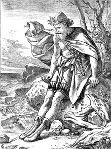 Ulisse su Ogigia da Noel Paton