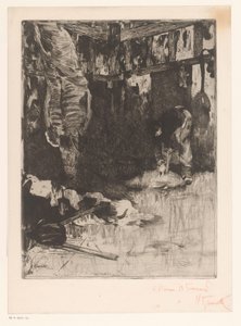 Interno di una macelleria da Norbert Goeneutte