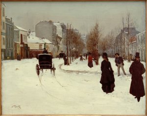 Il Boulevard de Clichy sotto la neve da Norbert Goeneutte