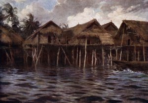 Villaggio Motu dal mare da Norman Hardy
