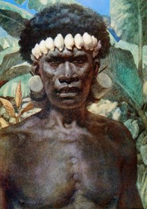 Ritratto di un cannibale delle Isole Salomone, 1908