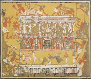 Costruzione di un catafalco, Tomba di Ipuy, c.1279-1213 a.C. da Norman de Garis Davies