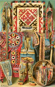 Cultura dei Mongoli: Tessuti e disegni da North American