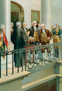 George Washington che presta giuramento come Presidente da North American