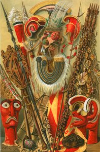 Cultura polinesiana: armi e disegni da North American