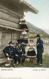 Gruppo di contadini, Setesdal, Norvegia