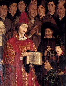 Polittico di San Vincenzo (Paineis de Sao Vicente de Fora). Ritratto di San Vincenzo e Enrico il Navigatore (1394-1460), Principe del Portogallo (dipinto di Nuno Goncalves, Museo Nazionale di Arte Antica, Lisbona)