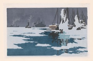 Veduta di Bremerhaven da O. Droegl (signed by artist)