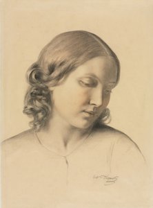 Ritratto di una giovane donna, c. 1854-1858 da Octave Tassaert