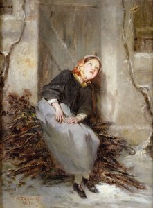 Il raccoglitore di ramoscelli, 1855 da Octave Tassaert