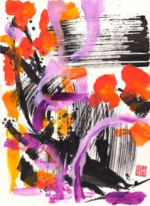 Incontro con Bach, Astrazione Floreale a Inchiostro, 2021 da Odilia W. Y. Fu