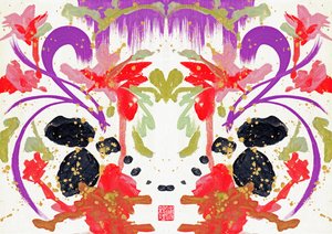Zen Fiori Arancioni Viola 2, 2021 da Odilia W. Y. Fu
