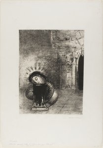 Una lunga crisalide, del colore del sangue, tavola 2 di 6 da Odilon Redon