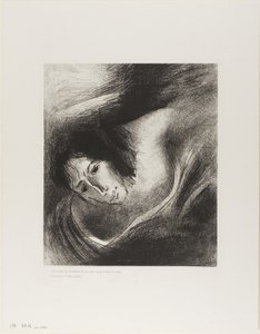 E il diavolo che li aveva ingannati fu gettato nel lago di fuoco e zolfo, dove sono la bestia e il falso profeta, tavola 10 di 12 da Odilon Redon