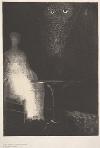 Sotto, vidi i contorni vaporosi di una forma umana, 1896 da Odilon Redon
