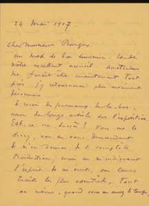 Brief an Andries Bonger da Odilon Redon