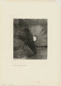 Al mio fianco si agita incessantemente il demone, tavola 7 dai Fiori del male di Charles Baudelaire da Odilon Redon