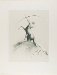 Centauro che mira alle nuvole da Odilon Redon